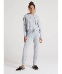 Cashmere Wide Rib Jogger Heather Grey - PINK ARROWS