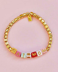 Cat Mom Stretch Bracelet - PINK ARROWS