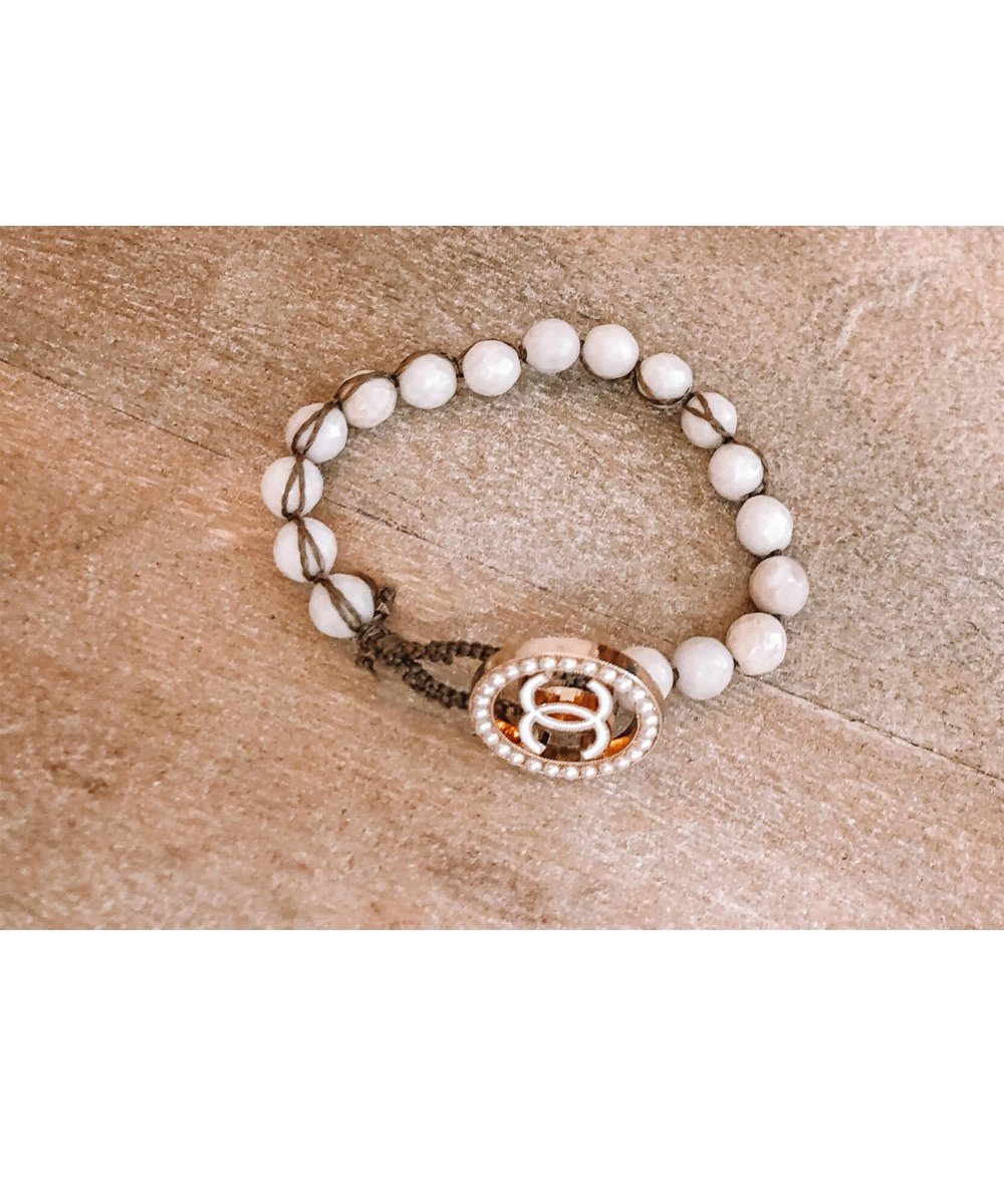 CC White Crystal Bracelet Silver - clearpathherbicide