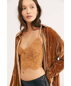 Celine Velvet Bralette Burnt Carmel - miamidrugpossession