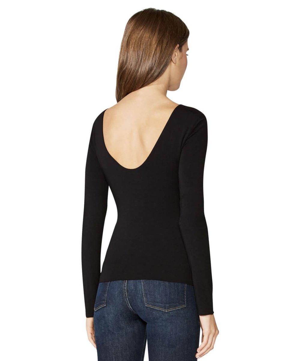 Chain Long Sleeve Top, Black - clearpathherbicide