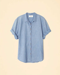 Channing Shirt Dusty Blue - PINK ARROWS