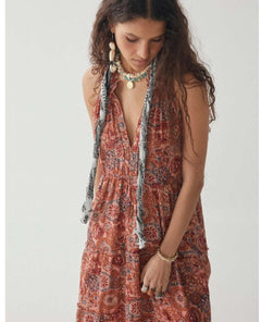 Charlotte Dress Rust Petunia - miamidrugpossession