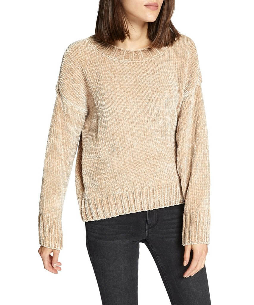 Chenille Pullover, Champagne - miamidrugpossession