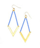 Chevron Beaded Earrings Cornflower - PINK ARROWS