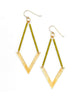 Chevron Beaded Earrings Green Apple - clearpathherbicide