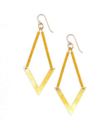 Chevron Beaded Earrings Saffron - miamidrugpossession