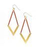 Chevron Beaded Earrings Terra Cotta - miamidrugpossession