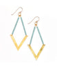 Chevron Beaded Earrings Turquoise - clearpathherbicide