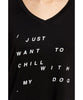 Chill With My Dog LS V - Neck Sweater - clearpathherbicide