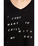 Chill With My Dog LS V - Neck Sweater - miamidrugpossession