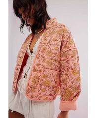 Chloe Jacket Peach Combo - PINK ARROWS