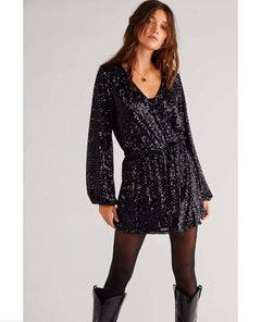 Christa Romper Black Sequin - clearpathherbicide