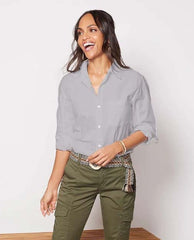 Citizens Kayla Shrunken Shirt Taupe - PINK ARROWS