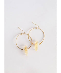 Citrine Hoop Earrings - clearpathherbicide