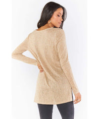 Clark Tunic Top Gold Sparkle - PINK ARROWS