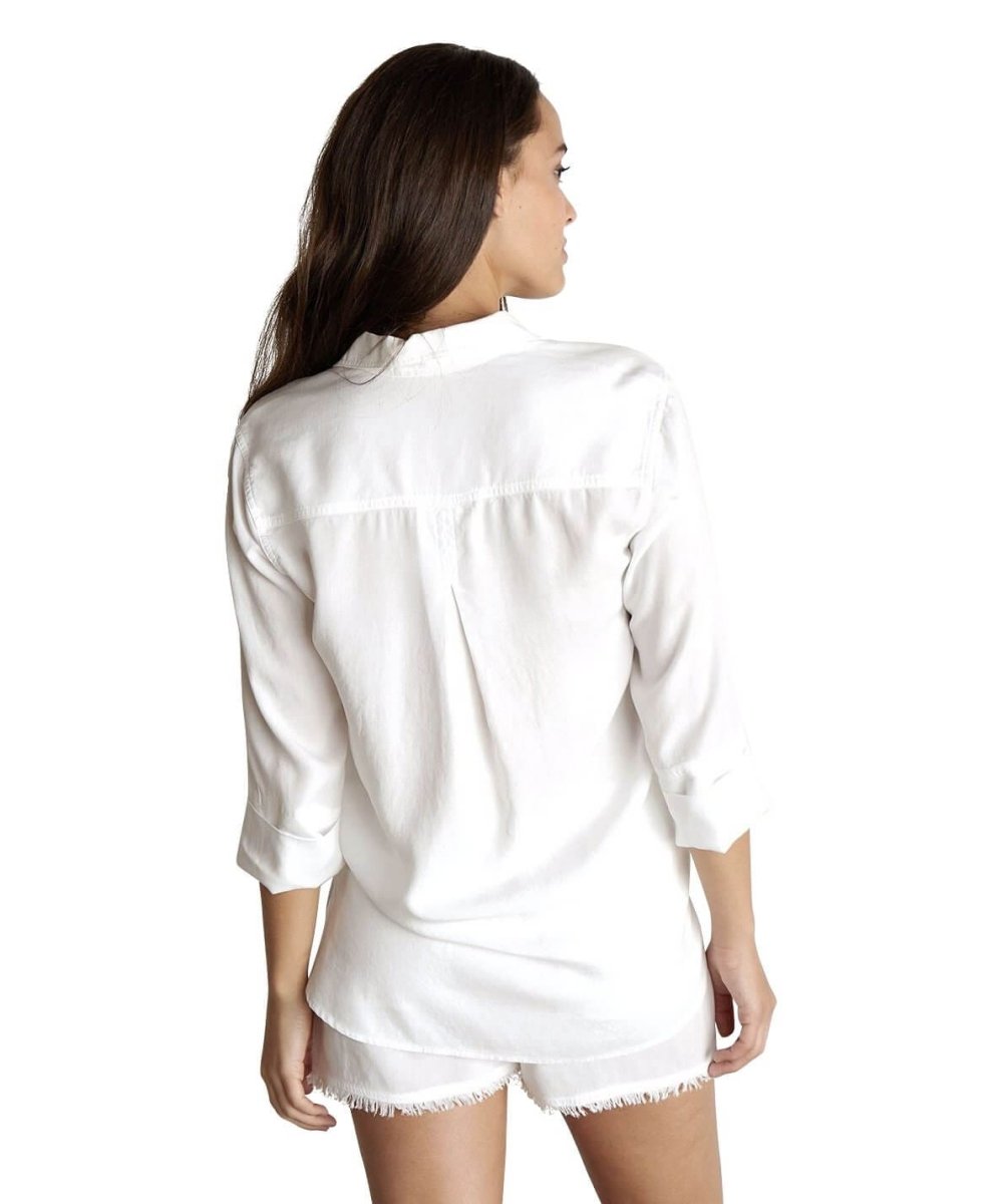 Classic Button Down Roll Up Sleeve White *RESTOCKED BESTSELLER* - clearpathherbicide