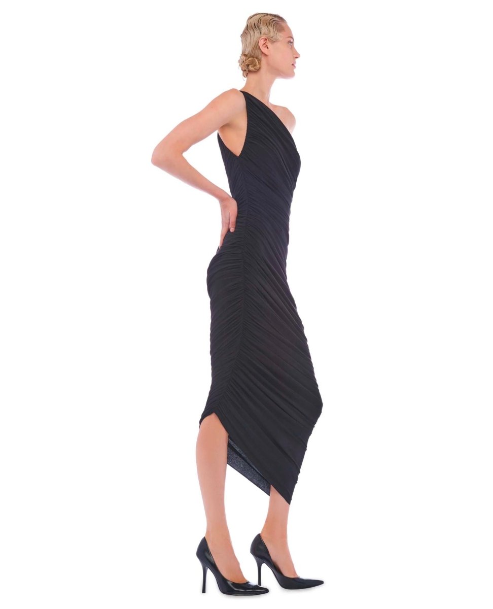 Classic Diana Midi Black Dress - miamidrugpossession