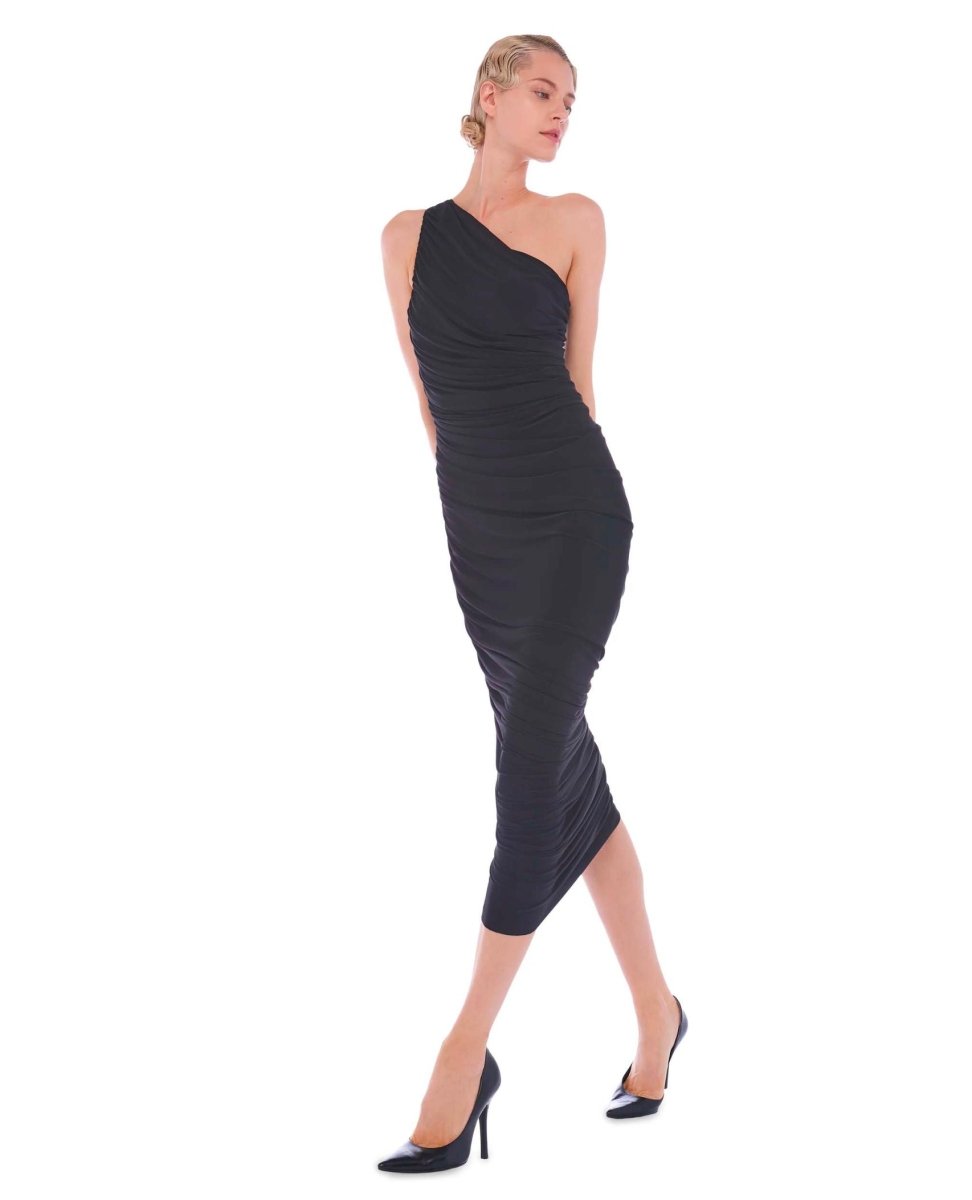 Classic Diana Midi Black Dress - clearpathherbicide