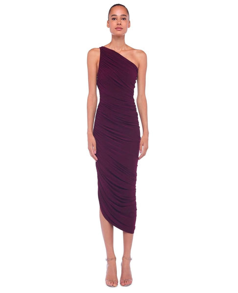 Classic Diana Midi Plum Dress - miamidrugpossession