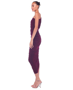 Classic Diana Midi Plum Dress - clearpathherbicide