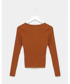 Classic Rib Cardigan Cinnamon - clearpathherbicide