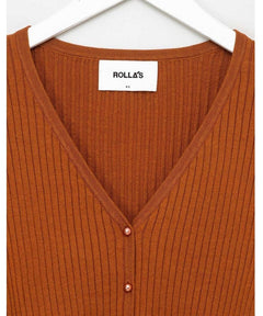 Classic Rib Cardigan Cinnamon - clearpathherbicide