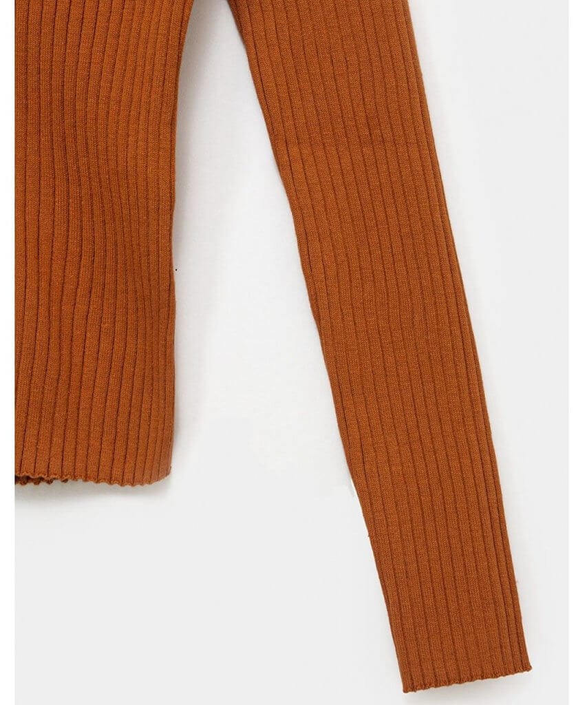 Classic Rib Cardigan Cinnamon - clearpathherbicide