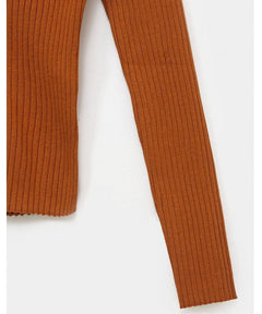 Classic Rib Cardigan Cinnamon - miamidrugpossession