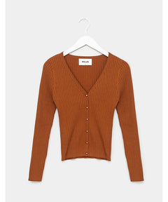 Classic Rib Cardigan Cinnamon - clearpathherbicide