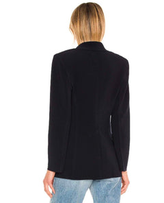 Classic Single Breasted Blazer Black - miamidrugpossession