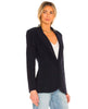 Classic Single Breasted Blazer Black - miamidrugpossession