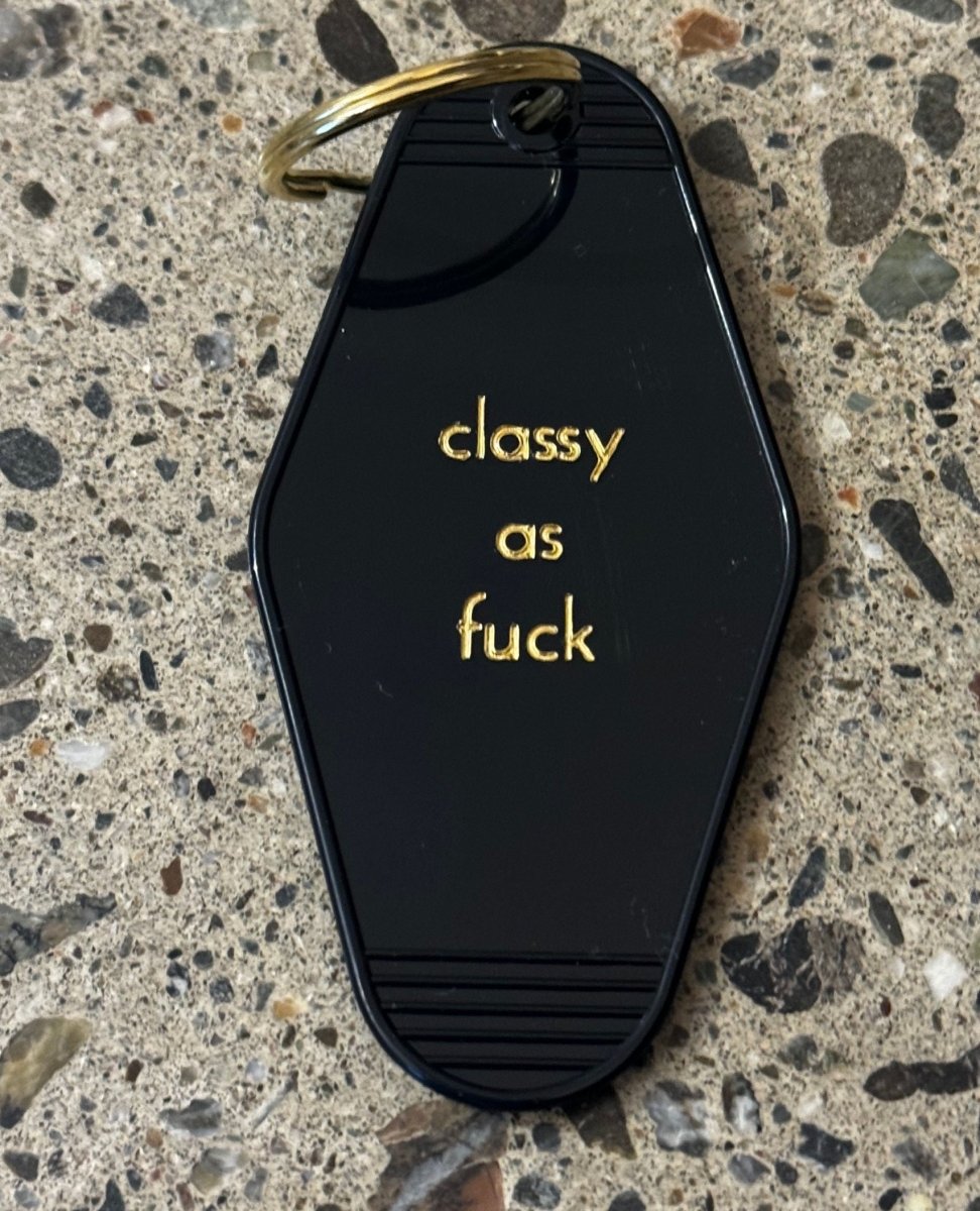 Classy As Fuck Keychain - PINK ARROWS