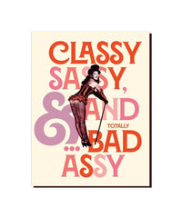 Classy Sassy and Totally Bad Assy Card - PINK ARROWS