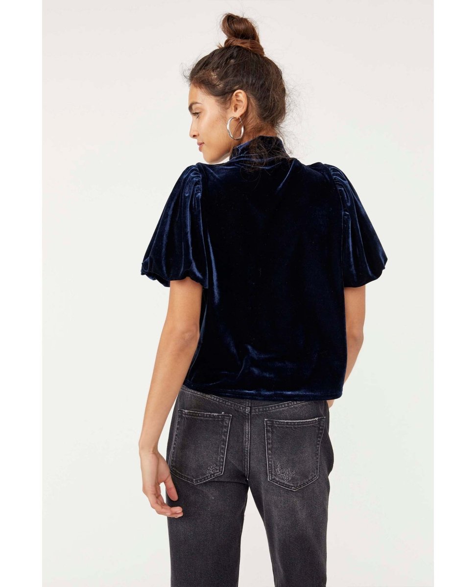 Claudia Velvet Tee Outerspace - miamidrugpossession