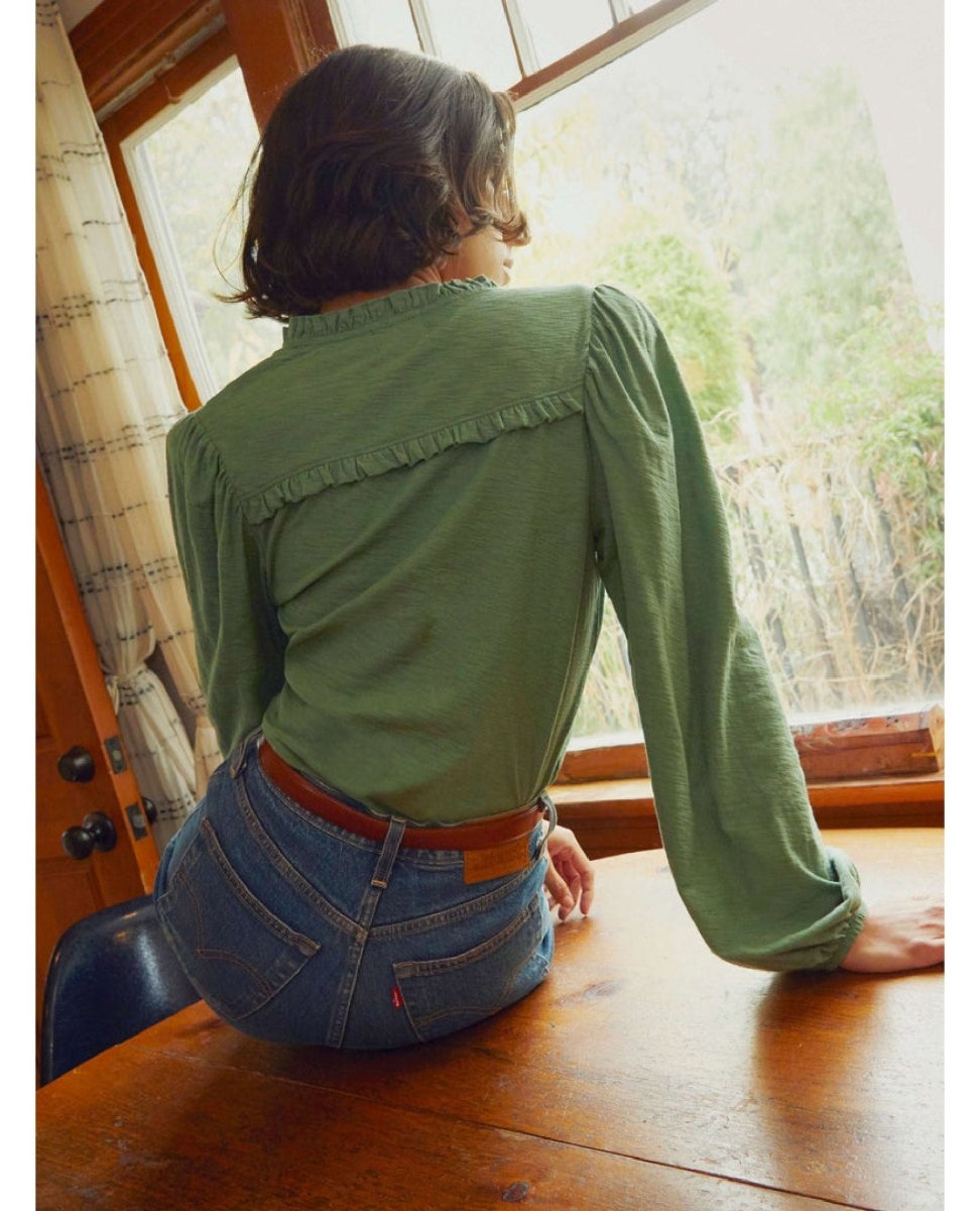 Claudine Yoke Long Sleeve Jade - clearpathherbicide