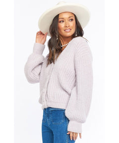 Clemmie Cardigan Lilac Knit - miamidrugpossession