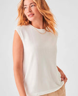 Cloud Muscle Tee Bright White - miamidrugpossession