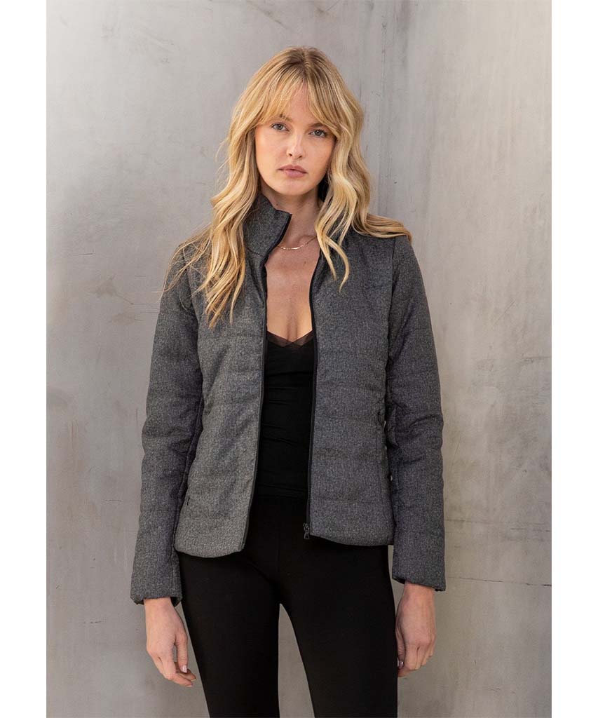 Coco Puffer Jacket Heather Grey - clearpathherbicide