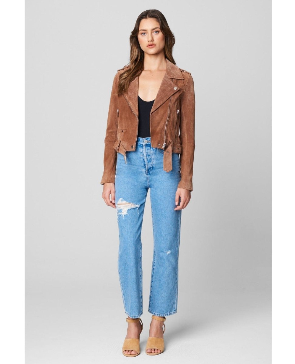 Coffee Bean Suede Zipper Jacket - clearpathherbicide