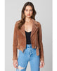 Coffee Bean Suede Zipper Jacket - clearpathherbicide