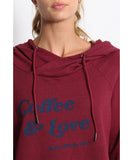 Coffee & Love Cross Back Hoodie - miamidrugpossession