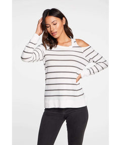 Cold Shoulder Stripe Long Sleeve - clearpathherbicide