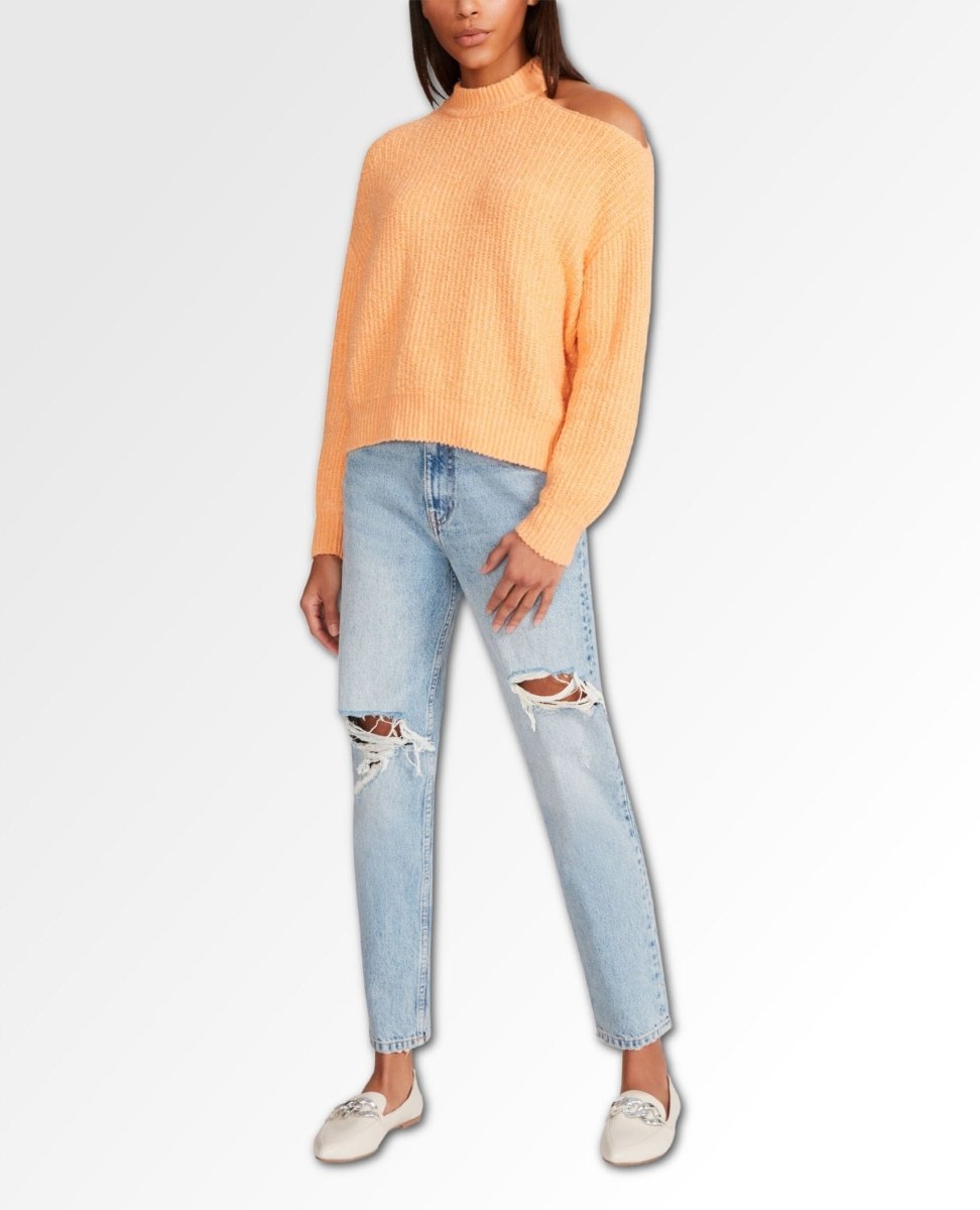 Cold Shoulder Sweater Creamsicle - miamidrugpossession