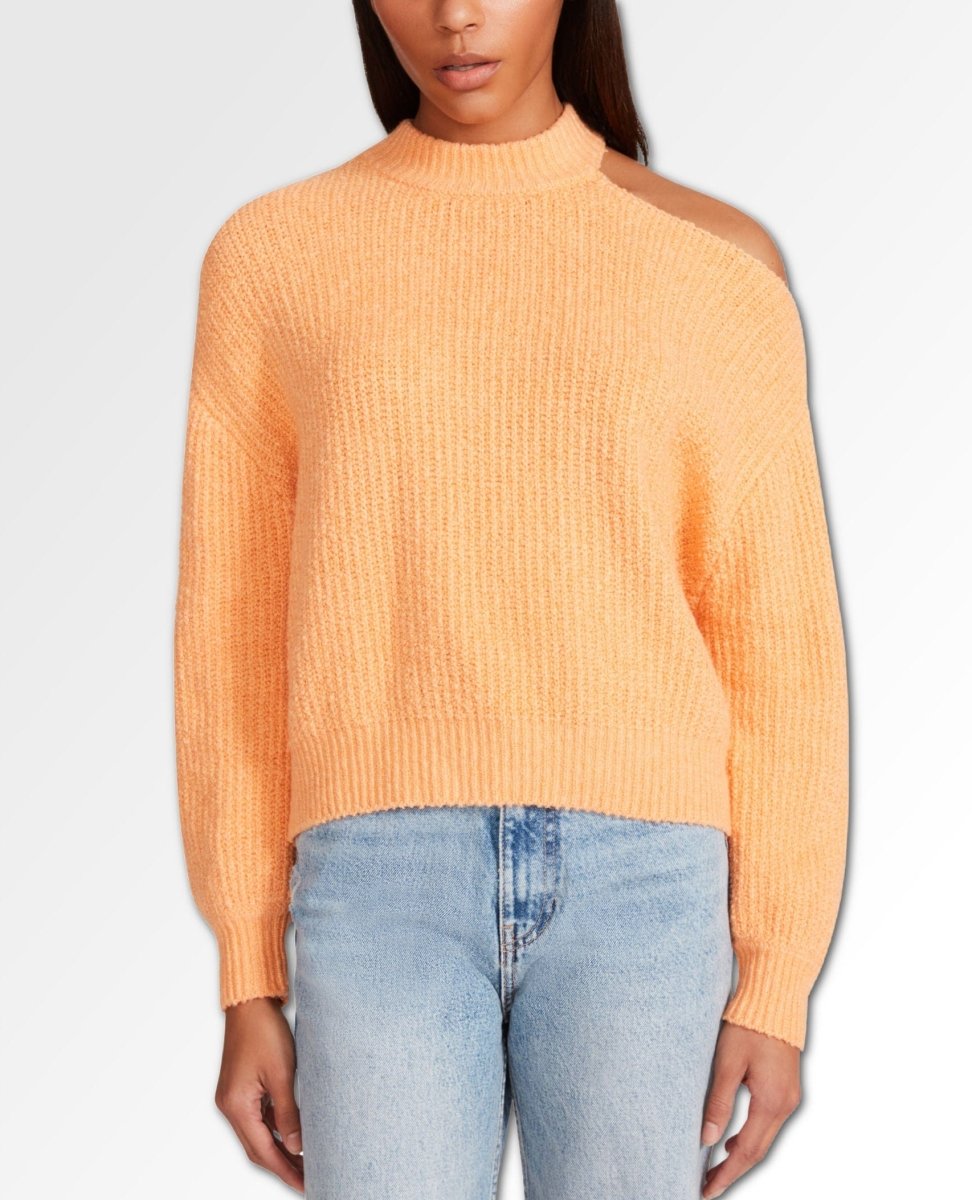 Cold Shoulder Sweater Creamsicle - miamidrugpossession