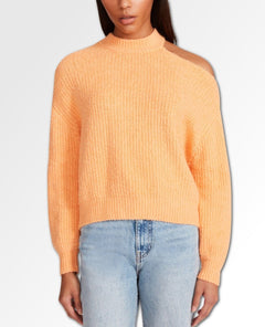 Cold Shoulder Sweater Creamsicle - clearpathherbicide