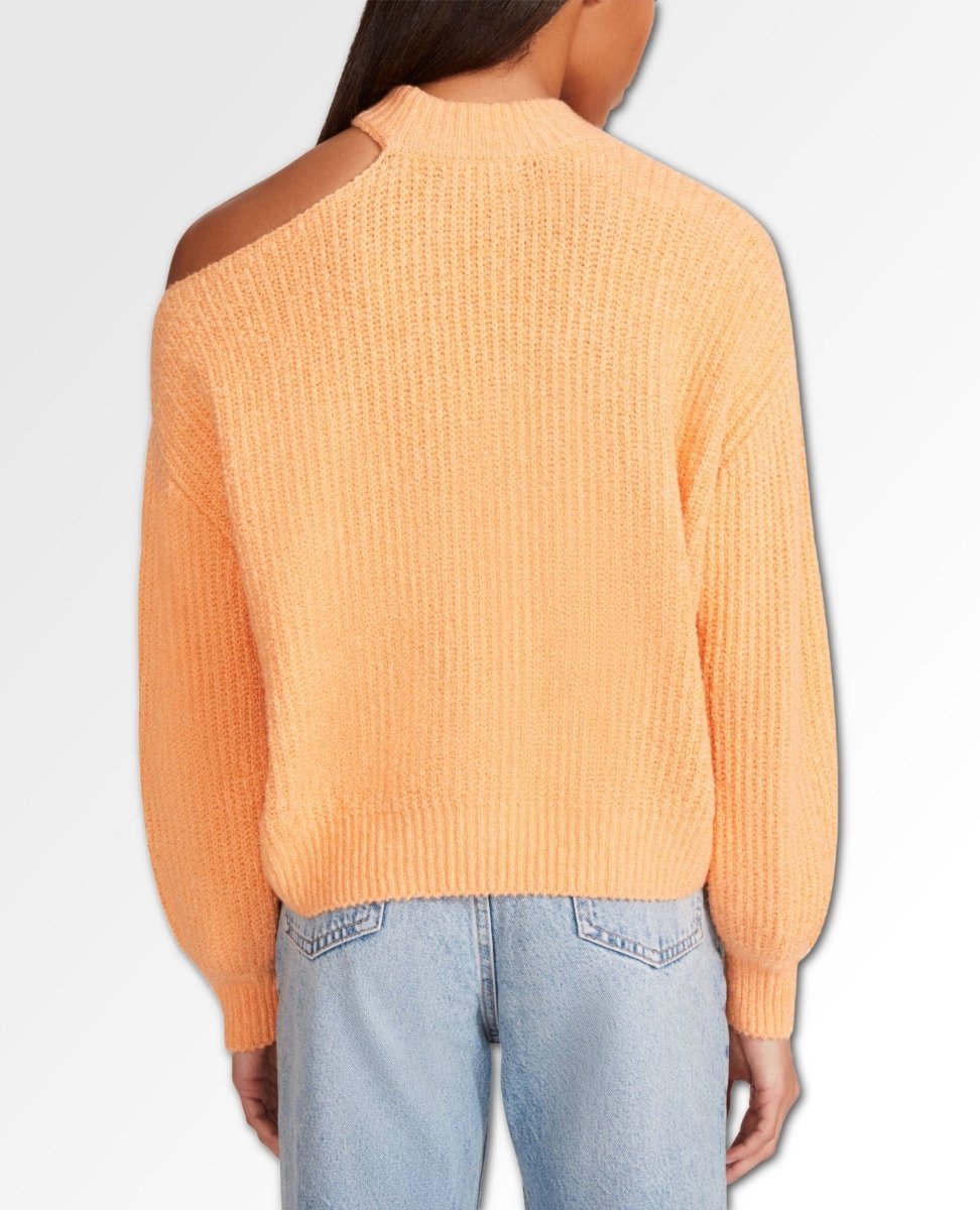 Cold Shoulder Sweater Creamsicle - miamidrugpossession