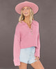 Collared Sweater Pink Polo Knit - clearpathherbicide