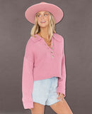 Collared Sweater Pink Polo Knit - miamidrugpossession