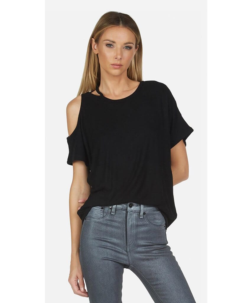 Columbus Cold Shoulder Tee Black - clearpathherbicide